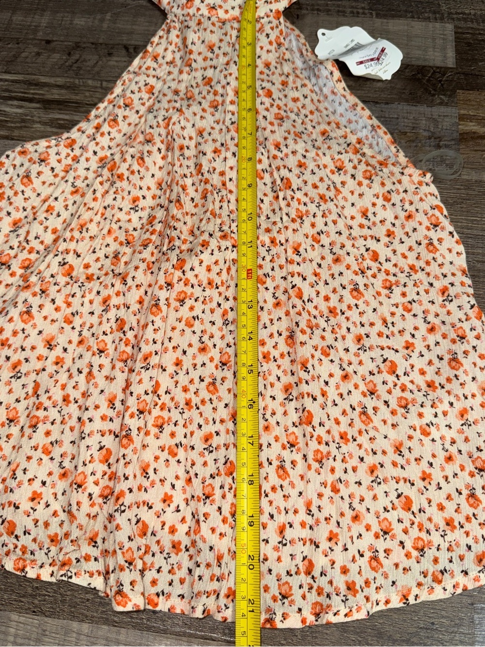 Altard State Floral Halter Tie Back Tank Top Orange Cream XS - Picture 4 of 8
